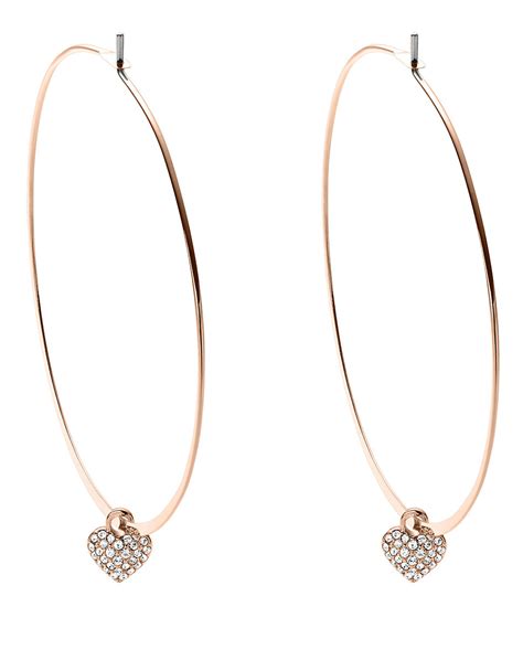 michael kors heart hoop earrings|michael kors replacement earring backs.